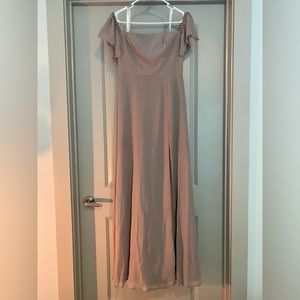 Azazie Bridesmaid Dress Taupe Size A4
